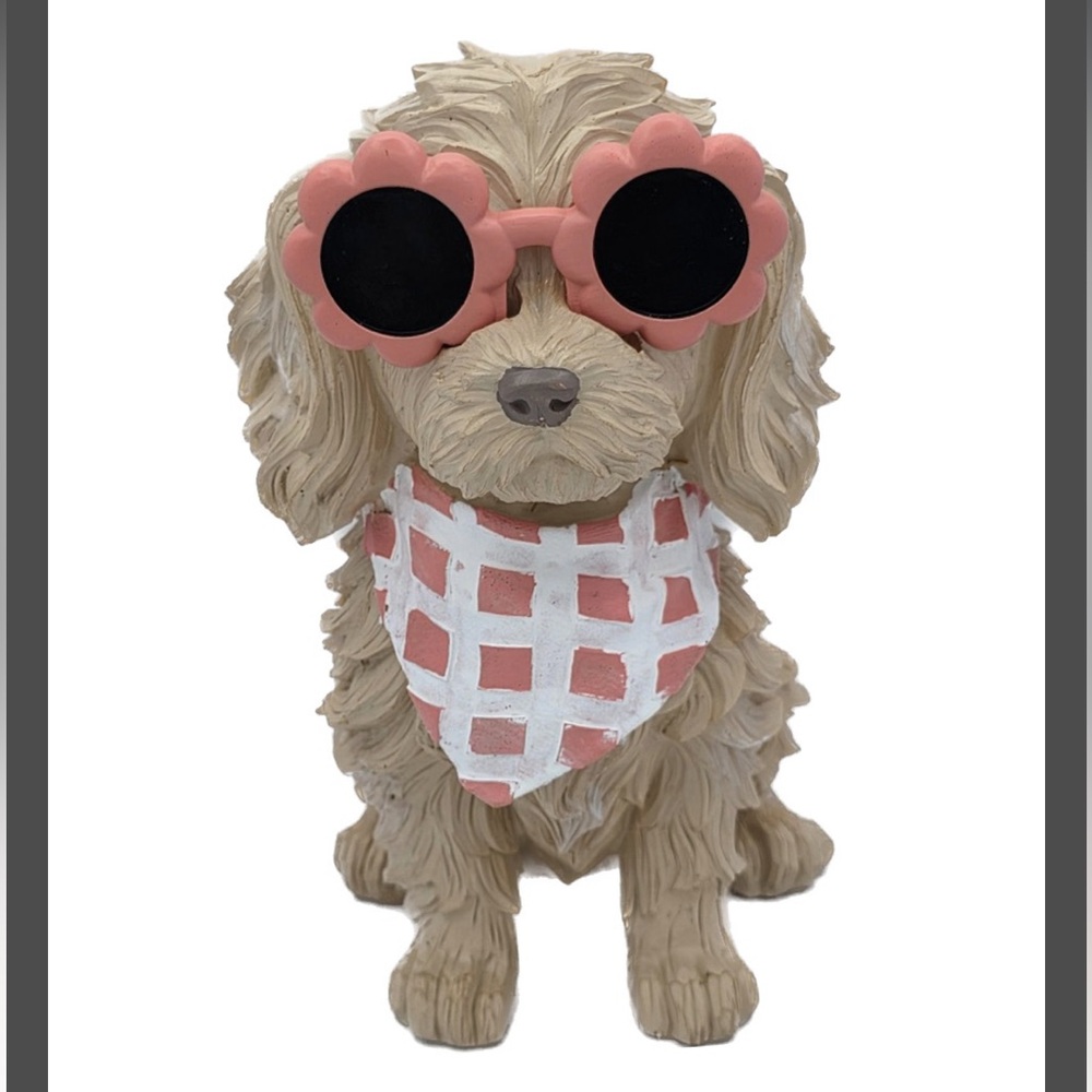 Summer 2026 Dog Pink Sunglasses bandanna table top decor